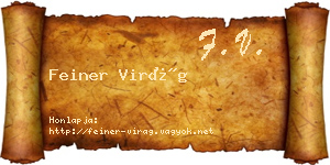 Feiner Virág névjegykártya